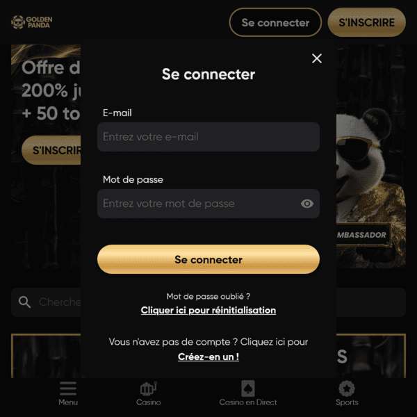 Golden Panda Casino Login